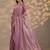 lavender embellished saree with unstitched blouse piece