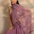 lavender embellished saree with unstitched blouse piece