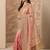 pink embroidered nylon saree with unstitched blouse piece