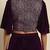burgundy embellished embroidered velvet palazzo saree with belt