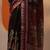 maroon printed saree with unstitched blouse piece