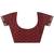 maroon printed saree with unstitched blouse piece