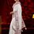 white embroidered silk blend saree