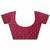 maroon embroidered georgette saree with unstitched blouse piece