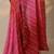 red bandhani printed chiffon saree with unstitched blouse piece