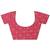 red bandhani printed chiffon saree with unstitched blouse piece