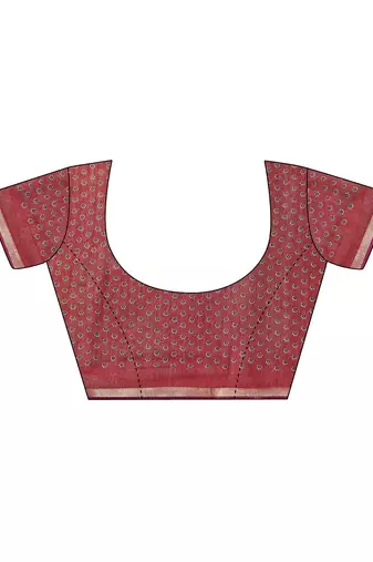 black solid cotton blend saree with unstitched blouse piece