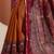 mustard solid cotton blend saree with unstitched blouse piece