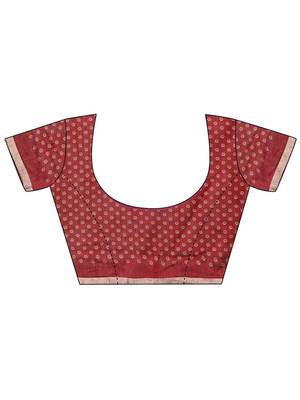 mustard solid cotton blend saree with unstitched blouse piece 4