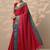 red woven design kanjeevaram saree with unstitched blouse piece