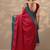 red woven design kanjeevaram saree with unstitched blouse piece