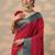 red woven design kanjeevaram saree with unstitched blouse piece