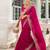 pink embellished saree with unstitched blouse piece