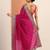 pink embellished saree with unstitched blouse piece