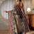 multi mirror work silk blend saree