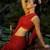 maroon solid georgette saree with unstitched blouse piece
