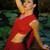 maroon solid georgette saree with unstitched blouse piece