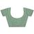 sea green embellished saree with unstitched blouse piece
