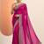 pink embellished saree with unstitched blouse piece