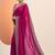 pink embellished saree with unstitched blouse piece