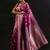 magenta woven design banarasi silk blend saree with unstitched blouse piece