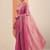 pink embellishments jimmy choo satin saree with unstitched blouse piece