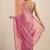 pink embellishments jimmy choo satin saree with unstitched blouse piece