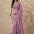 lavender embroidered chinon saree with unstitched blouse piece