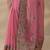 pink embroidered chinon saree with unstitched blouse piece