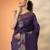 purple embellished saree with unstitched blouse piece