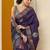 purple embellished saree with unstitched blouse piece