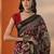 maroon printed saree with unstitched blouse piece