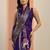 purple printed georgette saree with unstitched blouse piece