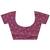 purple tribal printed tassel saree with unstitched blouse piece