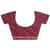 purple floral printed ombre tassel saree with unstitched blouse piece