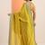 yellow embroidered saree with unstitched blouse piece