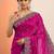 embroidered saree with unstitched blouse piece
