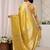 gold ethnic woven design saree with unstitched blouse piece