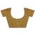 gold ethnic woven design saree with unstitched blouse piece