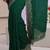 green stone work embelllished silk blend saree