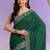 green stone work embelllished silk blend saree