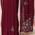 maroon cardinal red georgette saree with embellished pallu