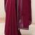 burgundy hot pink floral embellished georgette saree