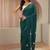 teal floral embellished tissue saree