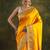 yellow ethnic saree with unstitched blouse piece