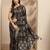 black woven design banarsi saree with unstitched blouse piece