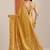 yellow printed saree with unstitched blouse piece