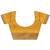 yellow printed saree with unstitched blouse piece