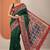 green ethnic motifs woven design saree with unstitched blouse piece