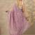 lavender embroidered organza saree with unstitched blouse piece